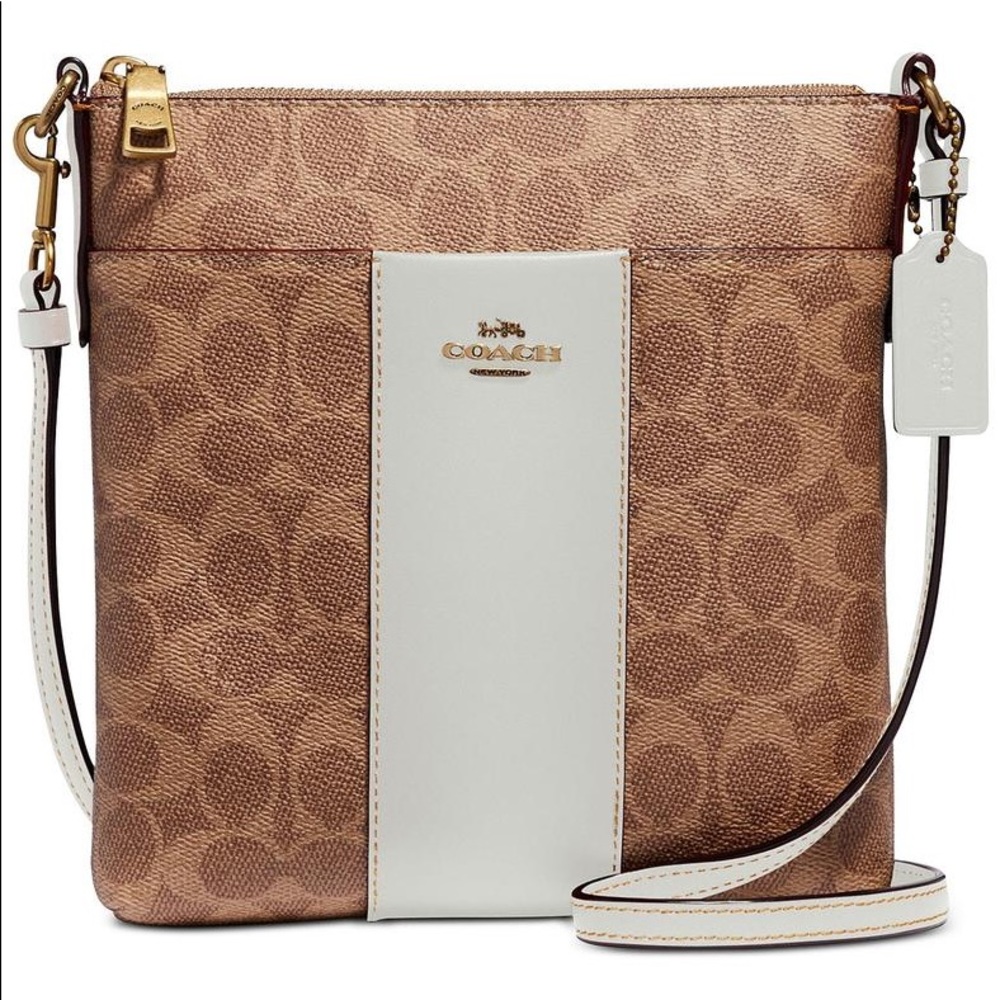 Coach Signature Kitt Messenger Crossbody in Chalk